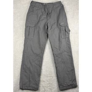 Guide Gear Flannel Lined Insulated Cargo Pants Mens 32x32 Grey Rugged Outdoors